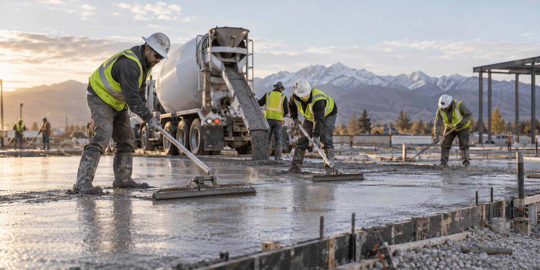 Utah mountains near a construction site